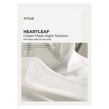 ANUA - Heartleaf Cream Mask Night Solution fátyolmaszk