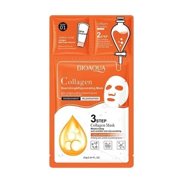 Bioaqua - 3 step Collagen Mask - 3 lépéses fátyolmaszk
