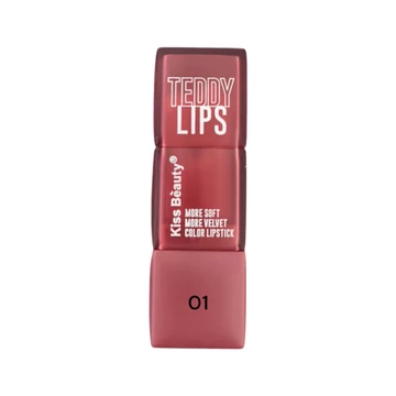 Kiss Beauty - Teddy Lips - Bársonyos rúzs - Rózsaszín 01
