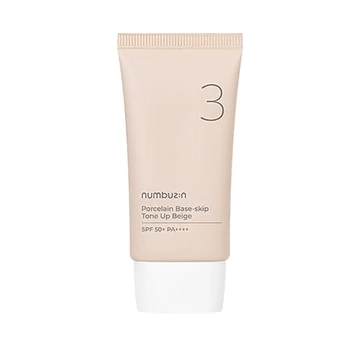 Numbuzin - No.3 Porcelain Base-Skip Tone Up Beige - BB krém 50ml