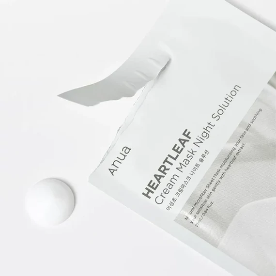 ANUA - Heartleaf Cream Mask Night Solution fátyolmaszk