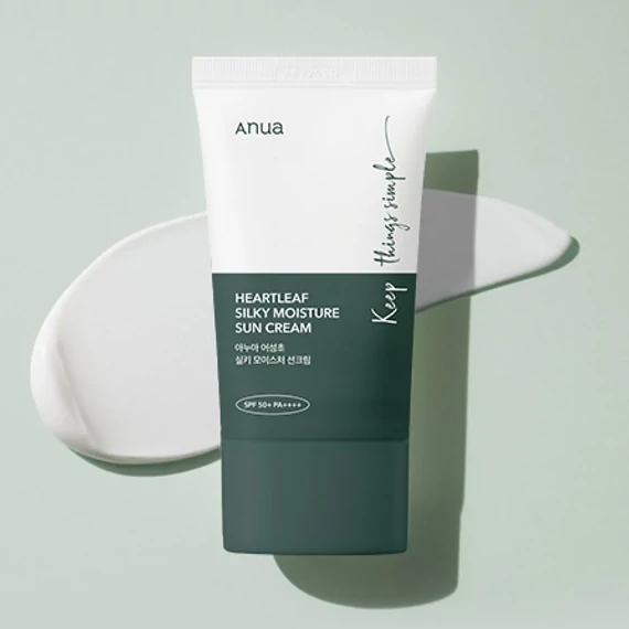 Anua - Heartleaf Silky Moisture Sun Cream Fényvédő SPF50+ 50ml