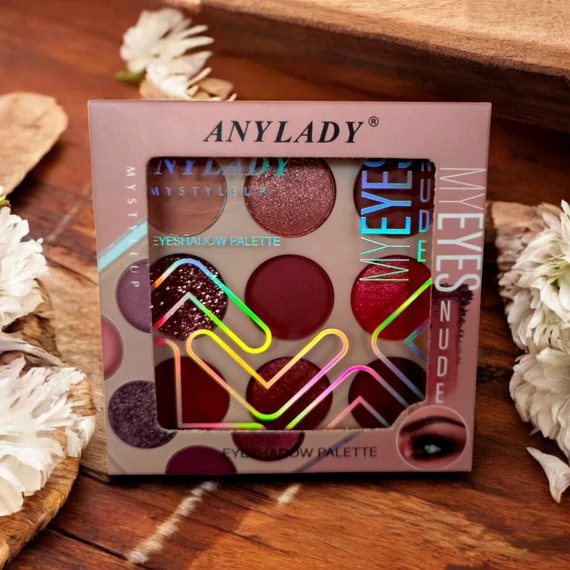 Anylady - My Eyes Nude extra - Szemhéjfesték paletta 9 szín