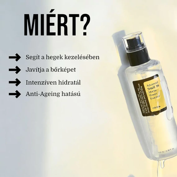 Cosrx Advanced Snail 96 Mucin Power Esszencia 100ml Előnyők