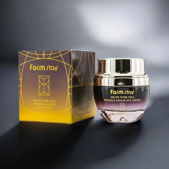 Farmstay - Grape Stem Cell Wrinkle Repair Eye Cream - Szemkörnyékápoló - 50ml