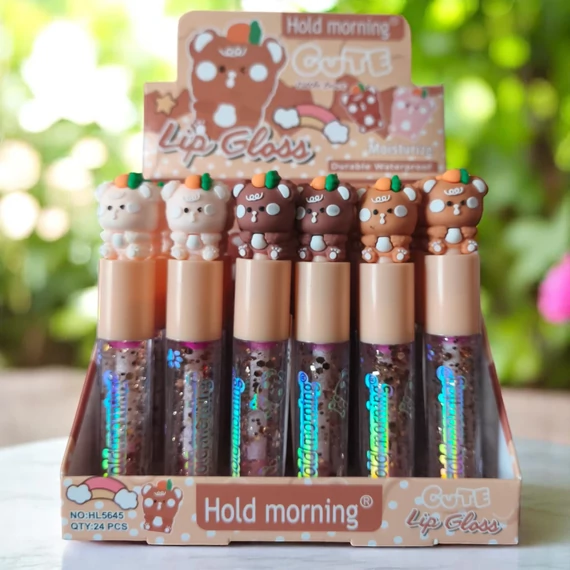 Hold Morning - Cute Little Bear Lip Gloss - Vízálló Hidratáló Szájfény - Brown Bear
