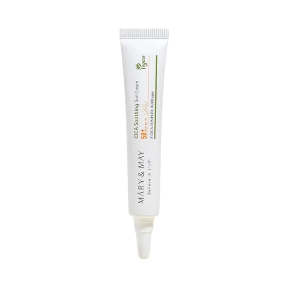 Mary & May - CICA Soothing Sun Cream - Fényvédő SPF50+ 12g