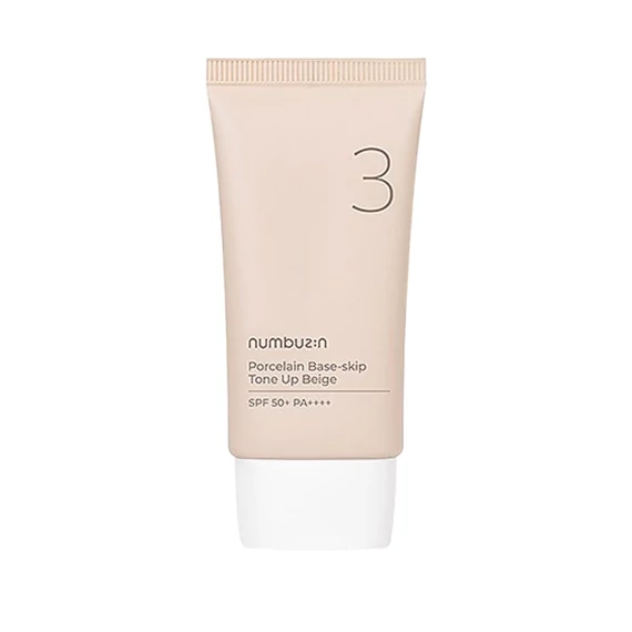 Numbuzin - No.3 Porcelain Base-Skip Tone Up Beige - BB krém 50ml