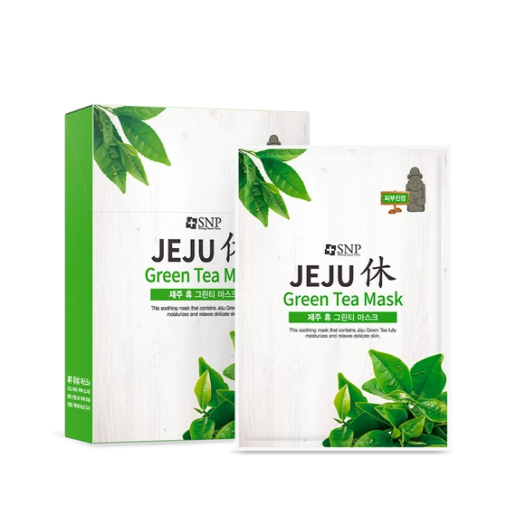  SNP - Jeju Rest Green Tea Mask - Fátyolmaszk